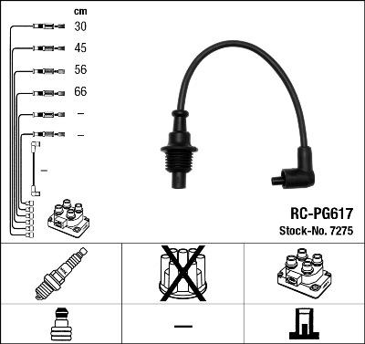 NGK 7275 - Комплект запалителеи кабели vvparts.bg