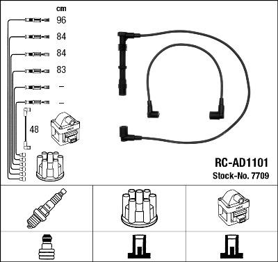 NGK 7709 - Комплект запалителеи кабели vvparts.bg