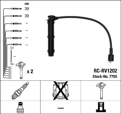 NGK 7705 - Комплект запалителеи кабели vvparts.bg