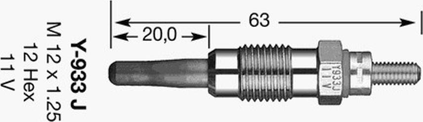 NGK Y-933J - Подгревна свещ vvparts.bg