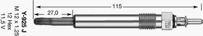 NGK Y-925J - Подгревна свещ vvparts.bg