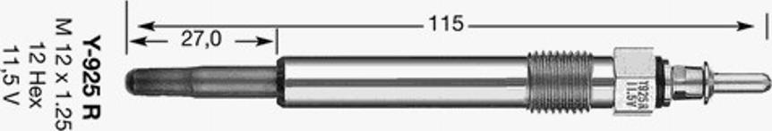 NGK Y-925R - Подгревна свещ vvparts.bg