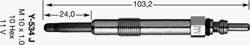 NGK Y-534J - Подгревна свещ vvparts.bg