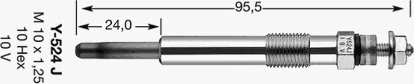 NGK Y-524J - Подгревна свещ vvparts.bg