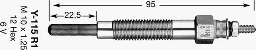 NGK Y-115R1 - Подгревна свещ vvparts.bg