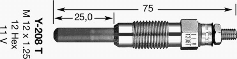 NGK Y-208 T - Подгревна свещ vvparts.bg