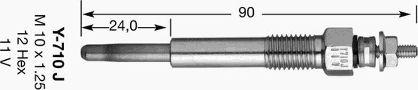 NGK Y-710J - Подгревна свещ vvparts.bg