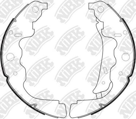 NiBK FN43551 - Комплект спирачна челюст vvparts.bg