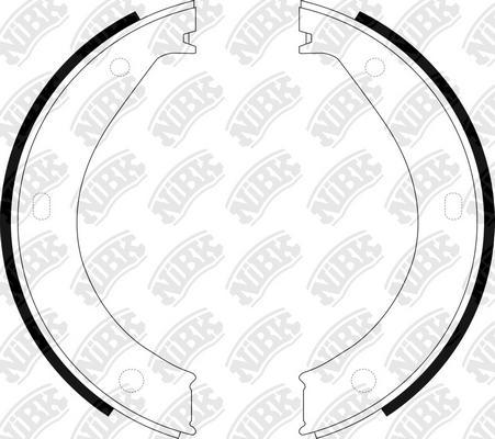 NiBK FN0527 - Комплект спирачна челюст, ръчна спирачка vvparts.bg