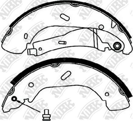 NiBK FN0574 - Комплект спирачна челюст vvparts.bg