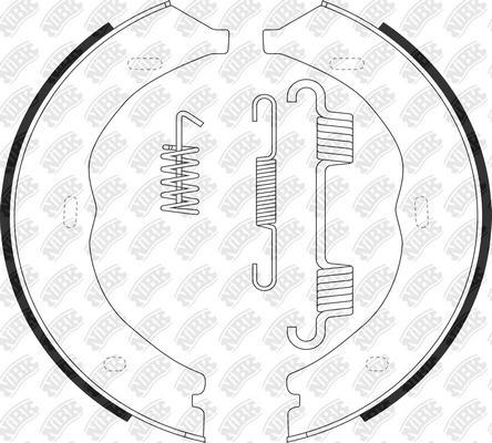 NiBK FN0694 - Комплект спирачна челюст, ръчна спирачка vvparts.bg