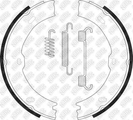 NiBK FN0693 - Комплект спирачна челюст, ръчна спирачка vvparts.bg