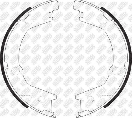 NiBK FN11004 - Комплект спирачна челюст, ръчна спирачка vvparts.bg