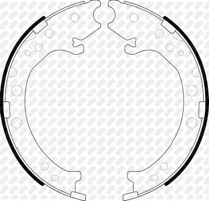 NiBK FN8003 - Комплект спирачна челюст, ръчна спирачка vvparts.bg