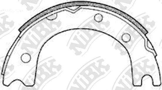 NiBK FN2257 - Комплект спирачна челюст, ръчна спирачка vvparts.bg