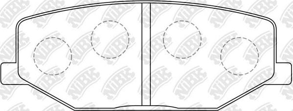 NiBK PN9118 - Комплект спирачно феродо, дискови спирачки vvparts.bg