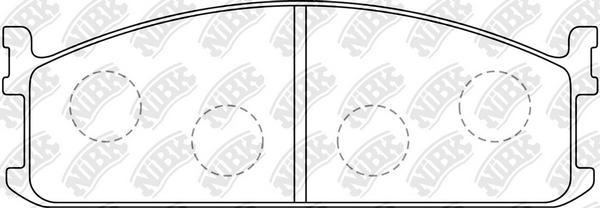 NiBK PN4083 - Комплект спирачно феродо, дискови спирачки vvparts.bg