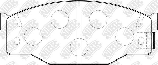 NiBK PN4150 - Комплект спирачно феродо, дискови спирачки vvparts.bg
