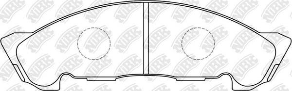 NiBK PN4384 - Комплект спирачно феродо, дискови спирачки vvparts.bg