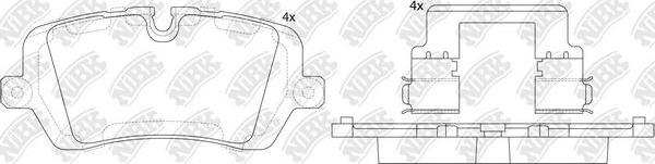 NiBK PN47001 - Комплект спирачно феродо, дискови спирачки vvparts.bg