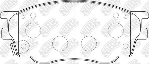 NiBK PN5483 - Комплект спирачно феродо, дискови спирачки vvparts.bg