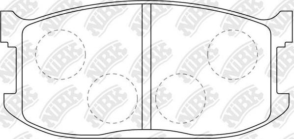 NiBK PN5070 - Комплект спирачно феродо, дискови спирачки vvparts.bg