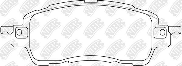 NiBK PN5816 - Комплект спирачно феродо, дискови спирачки vvparts.bg