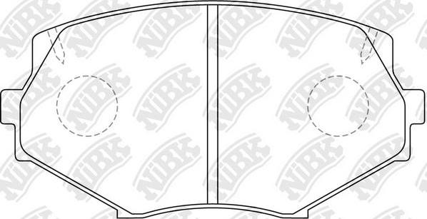 NiBK PN5364 - Комплект спирачно феродо, дискови спирачки vvparts.bg