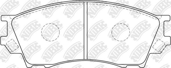 NiBK PN5334 - Комплект спирачно феродо, дискови спирачки vvparts.bg