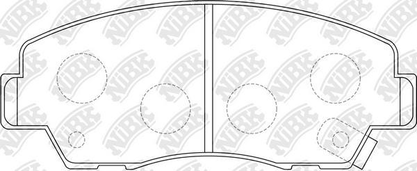 NiBK PN5297 - Комплект спирачно феродо, дискови спирачки vvparts.bg