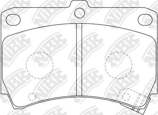 NiBK PN5232 - Комплект спирачно феродо, дискови спирачки vvparts.bg