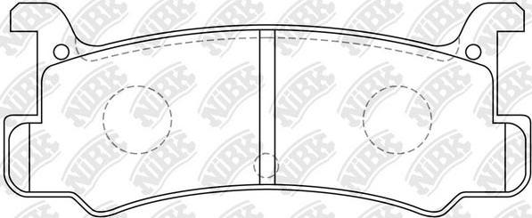 NiBK PN6353 - Комплект спирачно феродо, дискови спирачки vvparts.bg