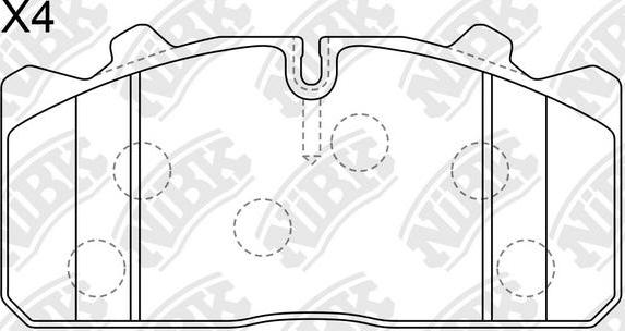 NiBK PN0928 - Комплект спирачно феродо, дискови спирачки vvparts.bg