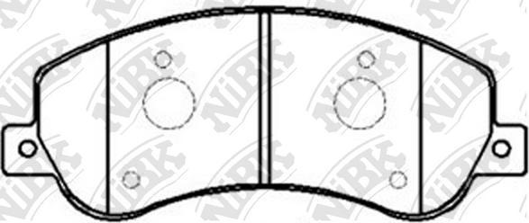 NiBK PN0444 - Комплект спирачно феродо, дискови спирачки vvparts.bg