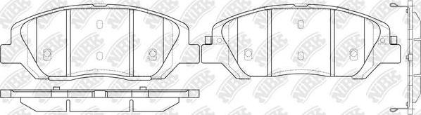 NiBK PN0446 - Комплект спирачно феродо, дискови спирачки vvparts.bg