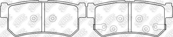 NiBK PN0440 - Комплект спирачно феродо, дискови спирачки vvparts.bg