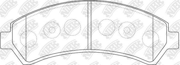 NiBK PN0413 - Комплект спирачно феродо, дискови спирачки vvparts.bg