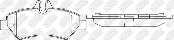 NiBK PN0412 - Комплект спирачно феродо, дискови спирачки vvparts.bg