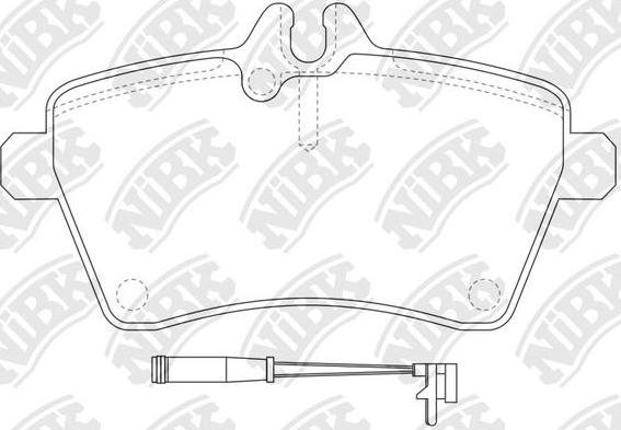 NiBK PN0489W - Комплект спирачно феродо, дискови спирачки vvparts.bg