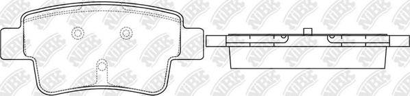 NiBK PN0481 - Комплект спирачно феродо, дискови спирачки vvparts.bg