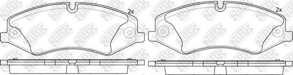 NiBK PN0488W - Комплект спирачно феродо, дискови спирачки vvparts.bg