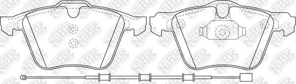 NiBK PN0483W - Комплект спирачно феродо, дискови спирачки vvparts.bg