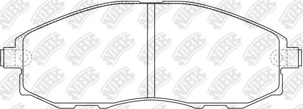 NiBK PN0434 - Комплект спирачно феродо, дискови спирачки vvparts.bg