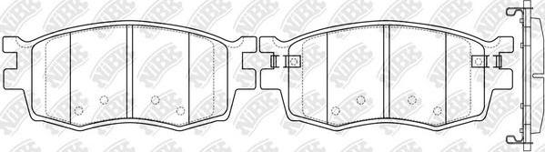 NiBK PN0435 - Комплект спирачно феродо, дискови спирачки vvparts.bg