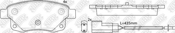 NiBK PN0431W - Комплект спирачно феродо, дискови спирачки vvparts.bg