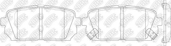 NiBK PN0426 - Комплект спирачно феродо, дискови спирачки vvparts.bg