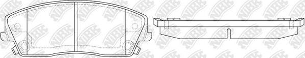 NiBK PN0423 - Комплект спирачно феродо, дискови спирачки vvparts.bg