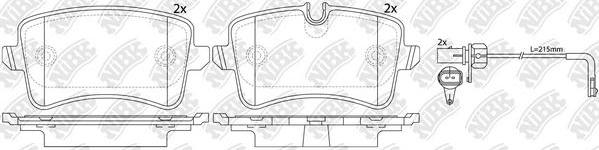 NiBK PN0478W - Комплект спирачно феродо, дискови спирачки vvparts.bg