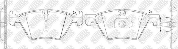 NiBK PN0545 - Комплект спирачно феродо, дискови спирачки vvparts.bg