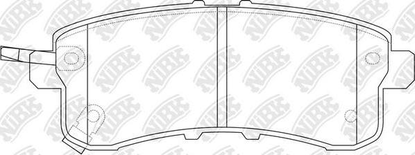 NiBK PN0554 - Комплект спирачно феродо, дискови спирачки vvparts.bg